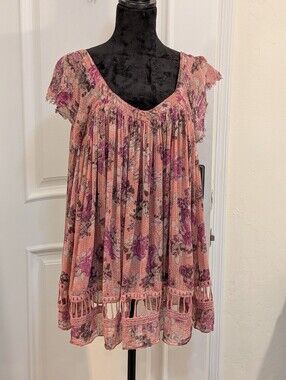 Baby Doll Dress By Free People In Peach & Pink  Supper Flowy And Comfortable S